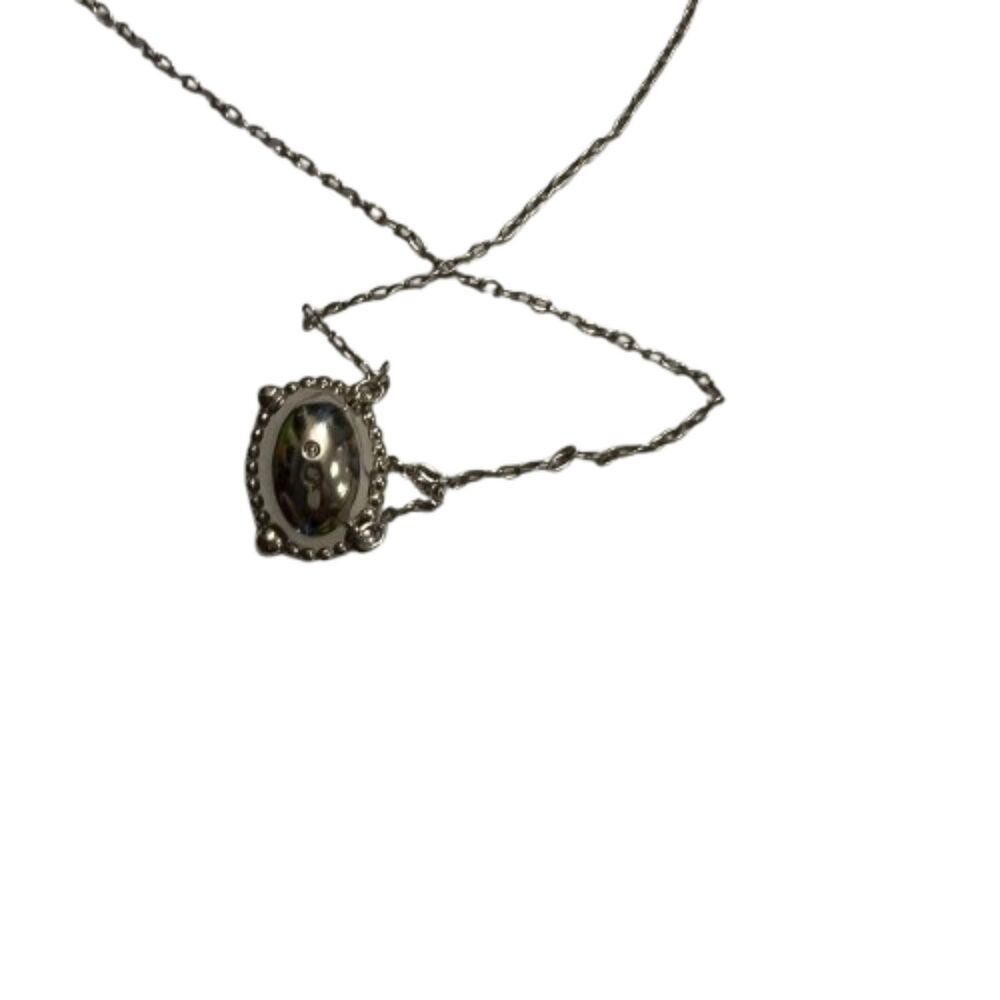 Swarovski Rosette Dark Colored Black Top Stone Necklace - Picture 7 of 12